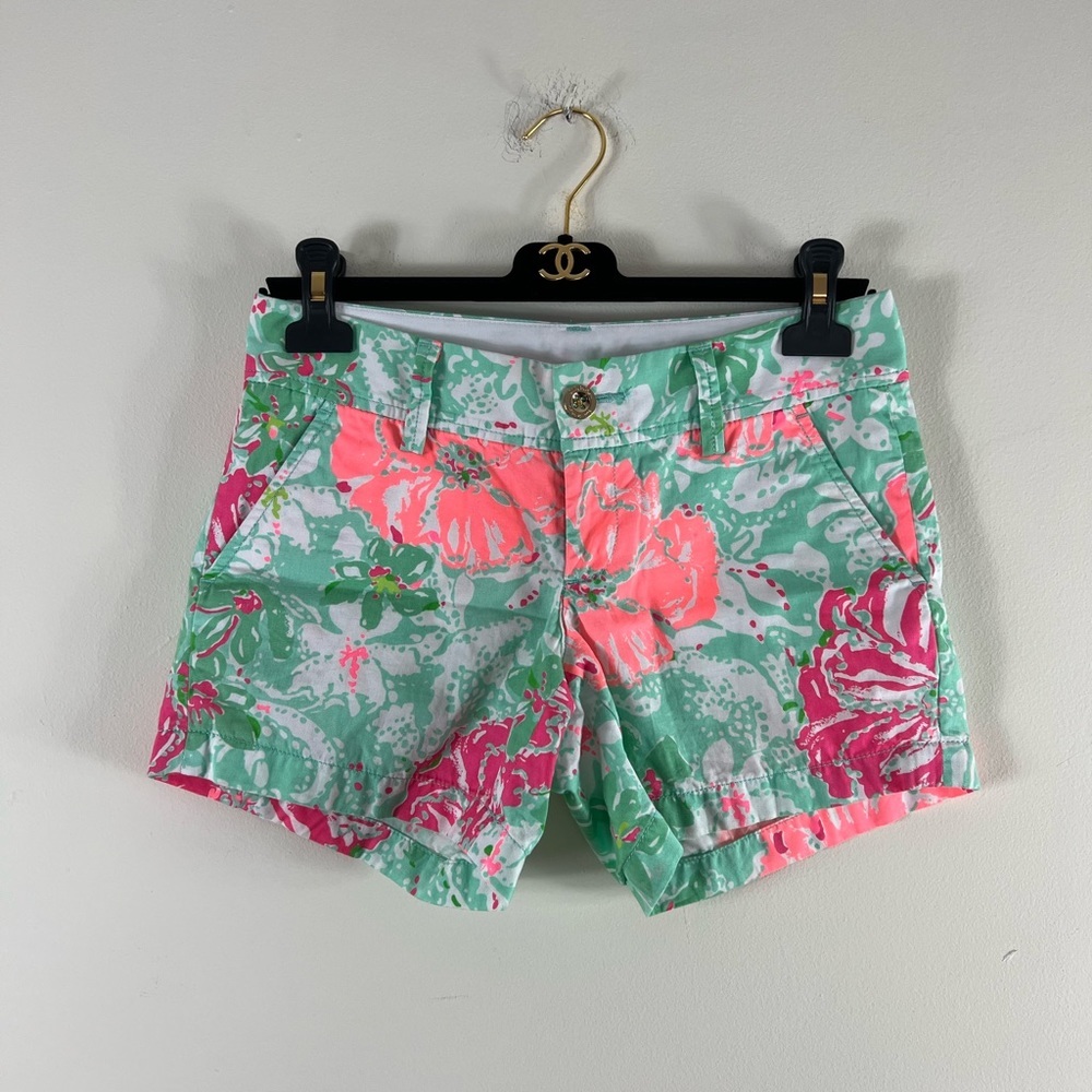 Lilly Pulitzer Pink and Turquoise “Callahan Short”s